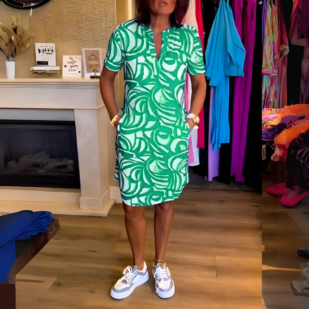 2+1 Gratis | Jurk met V-hals | Serena