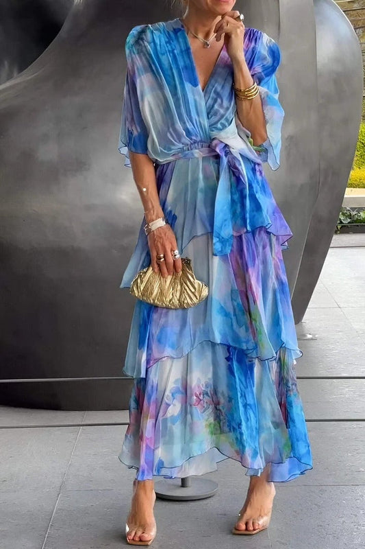 Elegant Allure | Luxe Chiffon Jurk