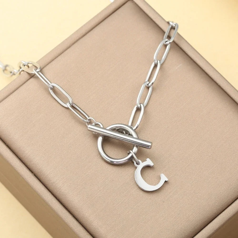 Embelle Initials Ketting  - Luxe Hanger met LoveKnot sluiting