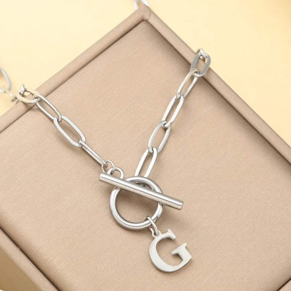 Embelle Initials Ketting  - Luxe Hanger met LoveKnot sluiting