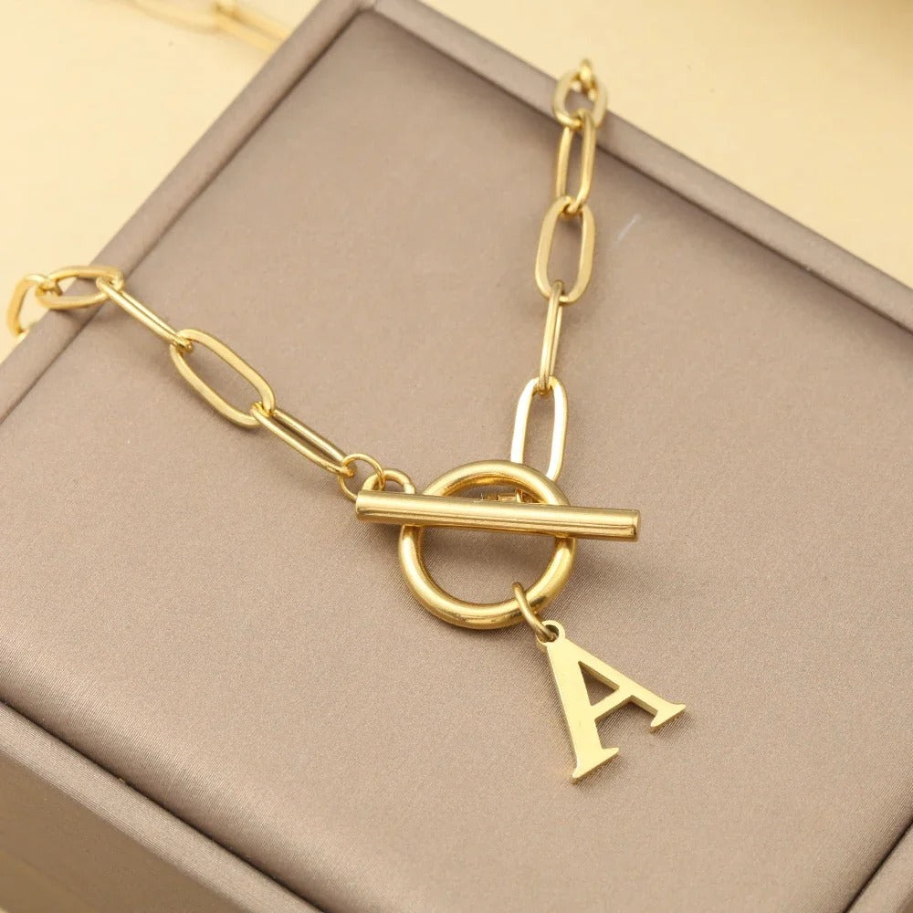 Embelle Initials Ketting  - Luxe Hanger met LoveKnot sluiting