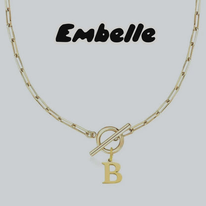 Embelle Initials Ketting  - Luxe Hanger met LoveKnot sluiting